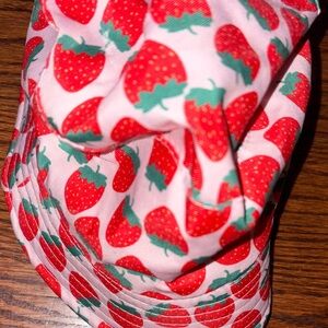 Strawberry Print Kids Hat